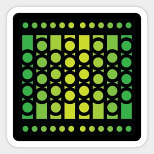 “Dimensional Units” - V.6 Green - (Geometric Art) (Dimensions) - Doc Labs Sticker